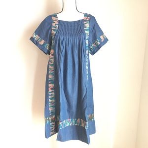 TSUMORI CHISATO - Japanese Designer - Flowy Denim-Look Maxi Dress - Very Unique!